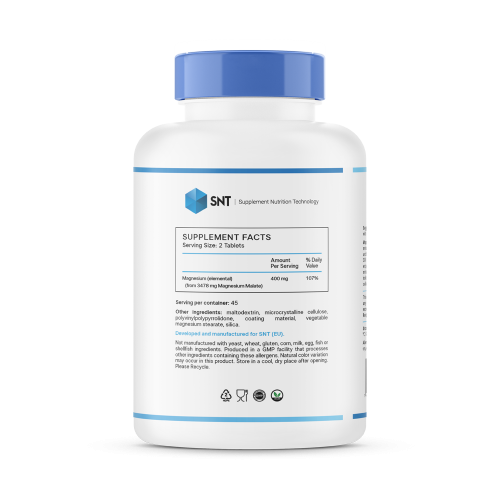 SNT Magnesium Malate 90 таблеток фото 2
