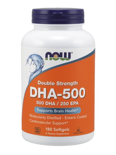 NOW DHA 500 mg, 180 softgels