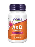 NOW A & D 10000/400 IU, 100 softgels