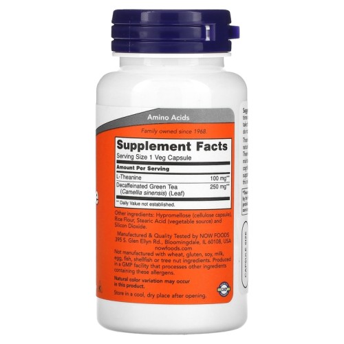 NOW THEANINE 100MG 90 капсул фото 2
