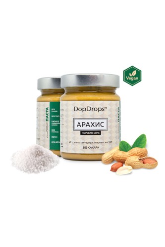 DopDrops Арахисовая паста морская соль, 265 гр, стекло