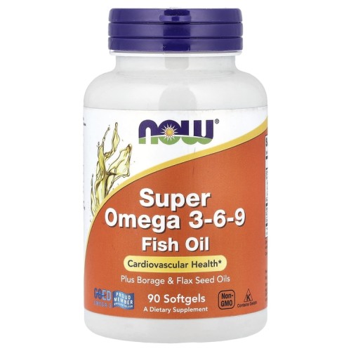 NOW Super Omega 3-6-9 1200 мг 90 капсул