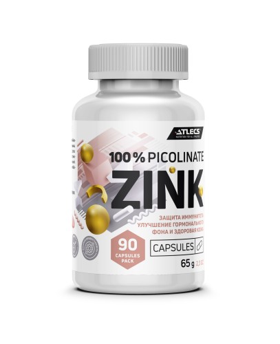 Atlecs Zink Picolinate / Цинка пиколинат 90 капсул