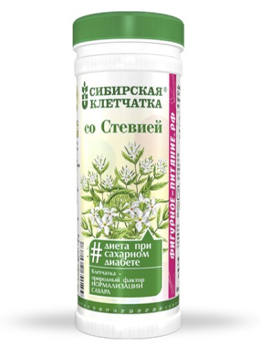 Клетчатка Сибирская со стевией, 170 гр.