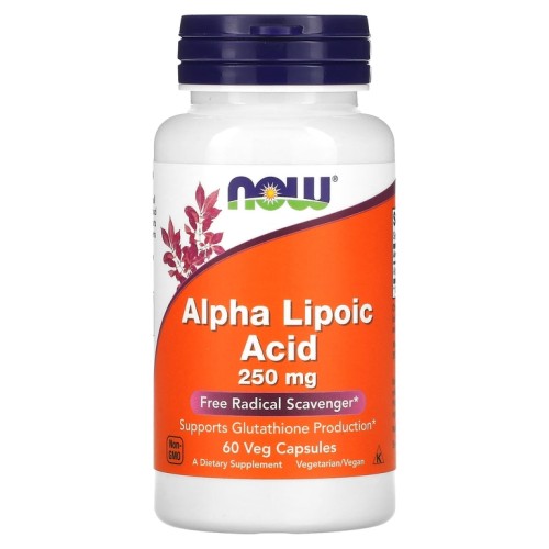 NOW ALPHA LIPOIC ACID 250mg 60 растительных капсул