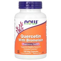 NOW QUERCETIN W/BROMELAIN 120 растительных капсул
