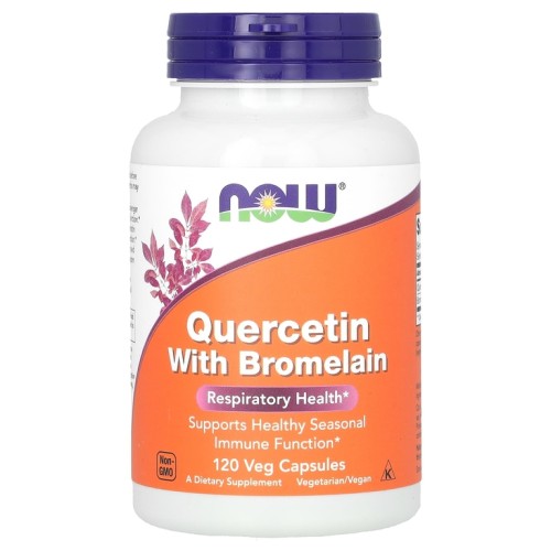 NOW QUERCETIN W/BROMELAIN 120 растительных капсул