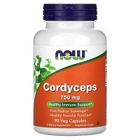 NOW CORDYCEPS 750MG 90 растительных капсул