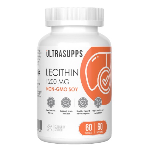 Ultrasupps Lecithin 1200 мг 60 гелевых капсул