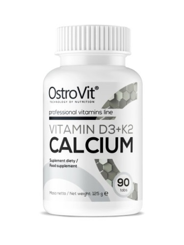 Vitamin D3 + K2 + Calcium, 90 tab