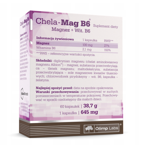 Olimp Chela-Mag B6 100 мг 60 капсул фото 2