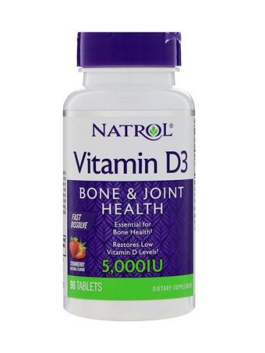 Natrol Vitamin D3, 5000 IU fast dissolve, 90 tabl
