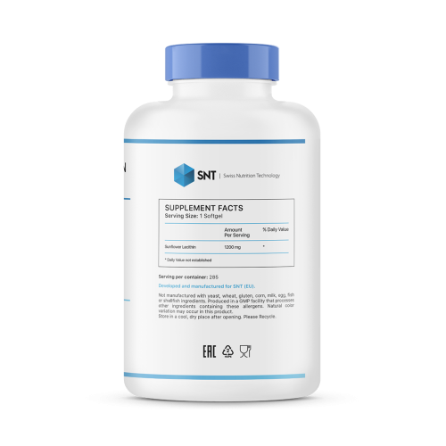 SNT Sunflower Lecithin 1200 мг 285 софтгелей фото 2