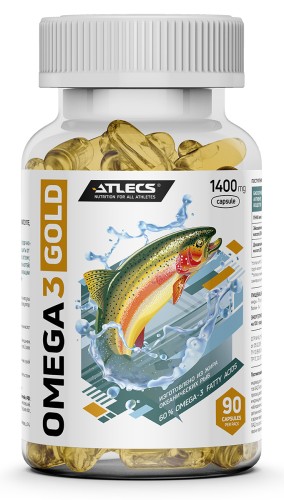Atlecs Omega-3 Gold 60%, 90 капс. фото 4