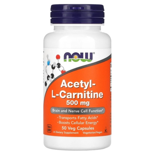 NOW ACETYL L-CARN 500mg 50 капсул