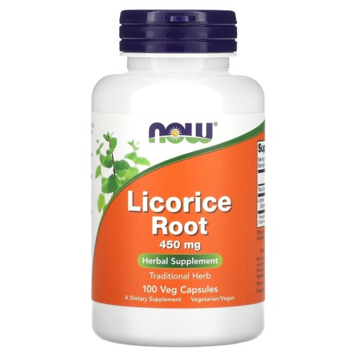 NOW LICORICE ROOT 450mg 100 растительных капсул