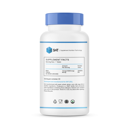 SNT Biotin / Биотин 10 мг 60 таблеток фото 2