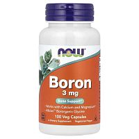 NOW BORON 3mg 100 растительных капсул