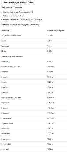 Nutriversum Amino Tablet 350 таблеток фото 2