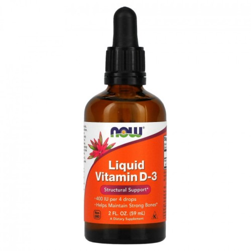 NOW Liquid Vitamin D-3 400 IU / Витамин Д3 для детей 59 мл