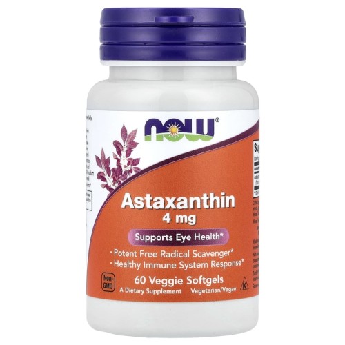 NOW ASTAXANTHIN 4 MG 60 растительных капсул