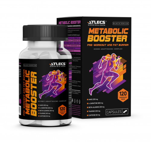 Atlecs Metabolic Booster black series, 120 caps фото 2