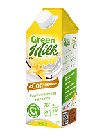 Соевый безлактозный напиток с ванилью GreenMilk, 750 мл