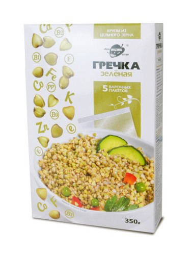 Гречка зел. в варочных пакетах Образ жизни, 350 гр. 