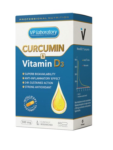 VP Curcumin & Vitamin D3, 60 caps