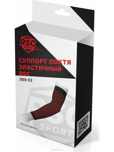 Суппорт локтя эластичный RSC черно-красный арт.ЛВ9-02
