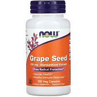 NOW GRAPE SEED ANTI 100mg 100 растительных каапсул