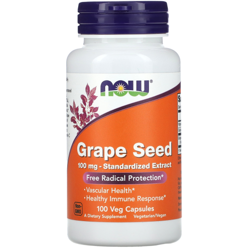 NOW GRAPE SEED ANTI 100mg 100 растительных каапсул