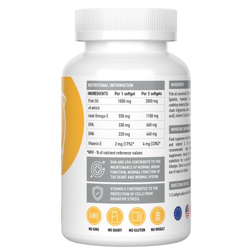 Ultrasupps Premium Omega-3 90 гелевых капсул фото 2