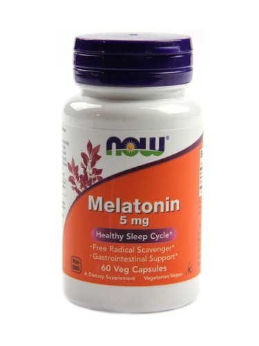 NOW Melatonin 5 mg, 60 капсул