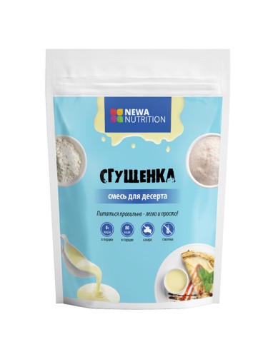 NEWA Сгущенка низкокалорийная, смесь для приготовления, 150 г 
