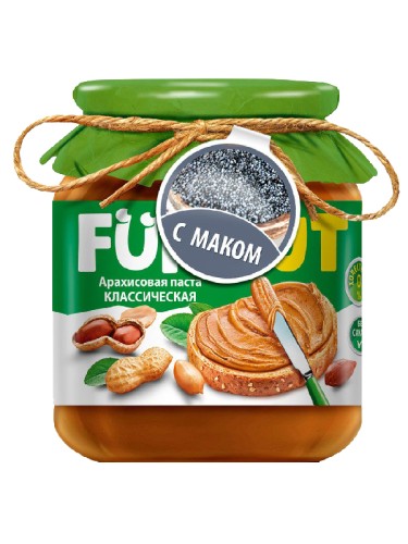 Funnut Арахисовая паста (классическая c маком), 340 гр