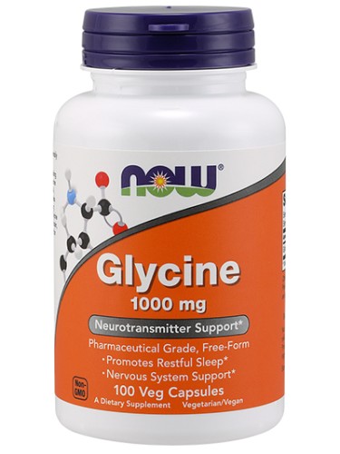 NOW Glycine 1000 mg 100 капсул