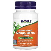 										NOW GINKGO BILOBA 120mg 50 капсул									