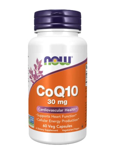 NOW CoQ10 30 мг 60 веганских капсул