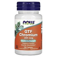 NOW GTF Chromium 200 мкг 100 таблеток