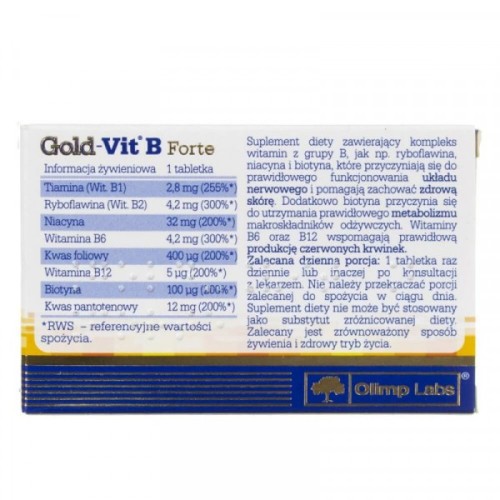 Olimp Gold-Vit B Forte 60 таблеток фото 2