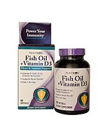 Natrol Fish Oil + Vitamine D3, 90 капсул