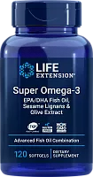 										Life Super Omega-3 EPA/DHA Fish Oil, Sesame Lignans & Olive Extract 120 софтгелей									
