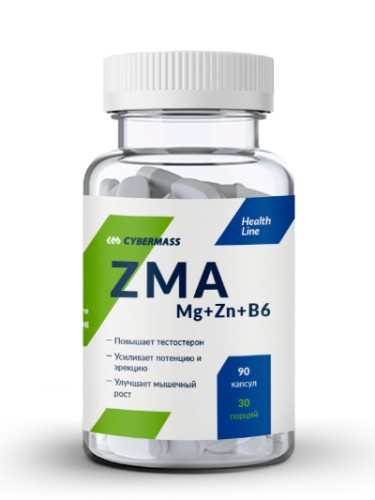 Cybermass ZMA Mg+Zn+B6, 90 caps