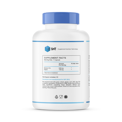 SNT Betaine HCL 90 капсул фото 2