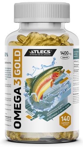 Atlecs Omega-3 Gold 60%, 140 капс. фото 3