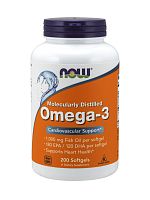 NOW Omega-3, 200 капсул