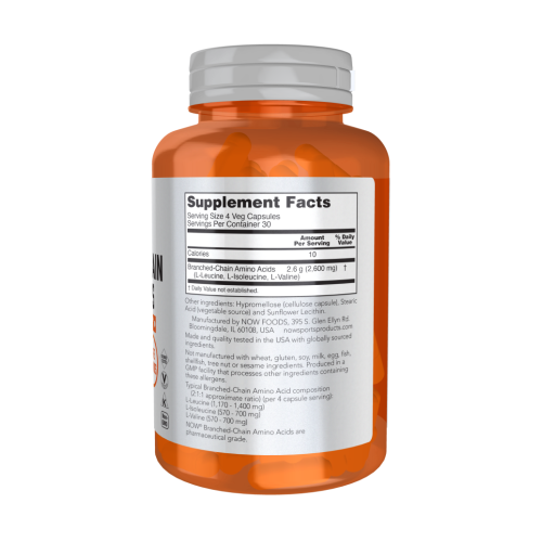 NOW BRANCH-CHAIN AMINO 120 капсул фото 2