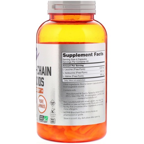 NOW BRANCH-CHAIN AMINO 240 капсул фото 2