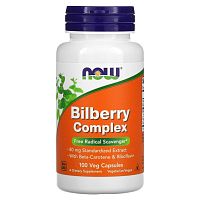 NOW BILBERRY COMP 80mg 100 растительных капсул